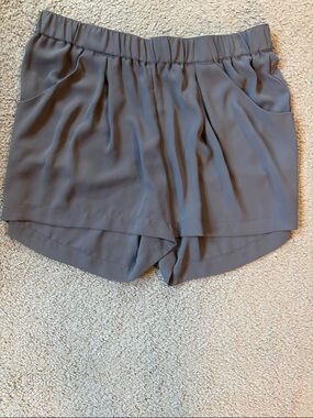 BCBGMaxAzria Grey Elastic-Waist Shorts
